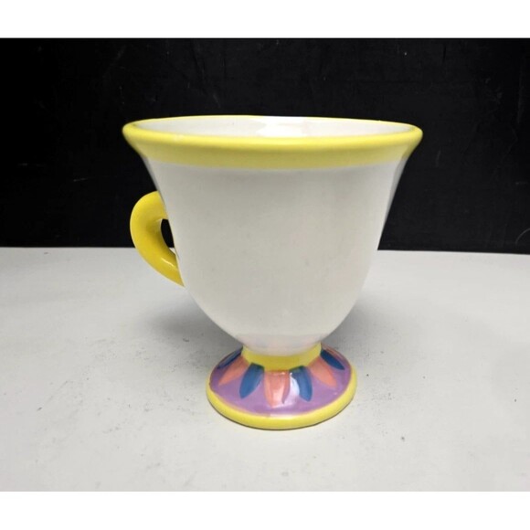 Disney Beauty and the Beast Chip Mug Footed Ceramic Pedestal Figural Tea Cup - Picture 5 of 13